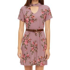 RARE Joe Boxer Pastel Floral Short Sleeve Sheath Coquette Garden Fall Dress XL